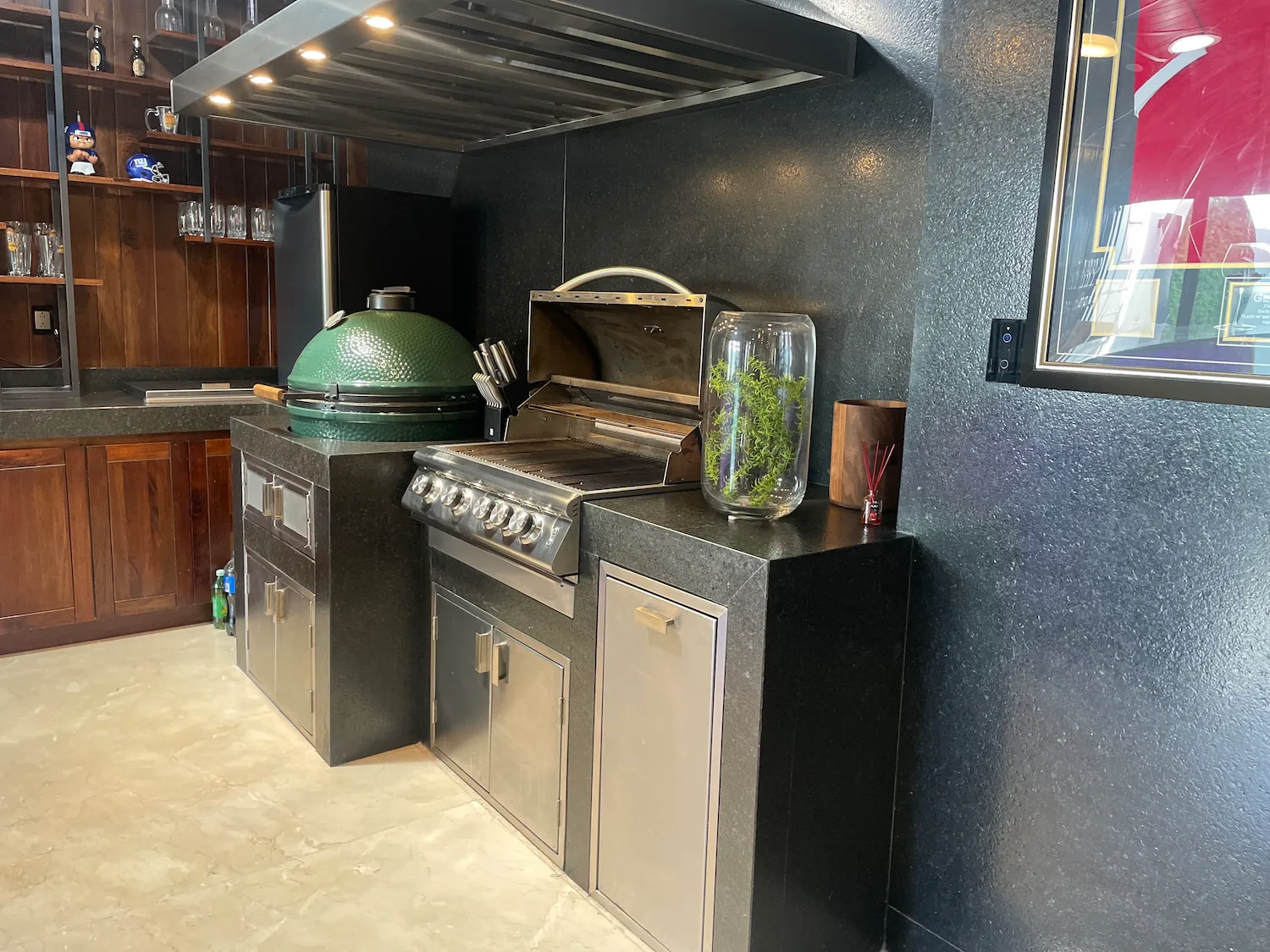 Asador decorado con piedra